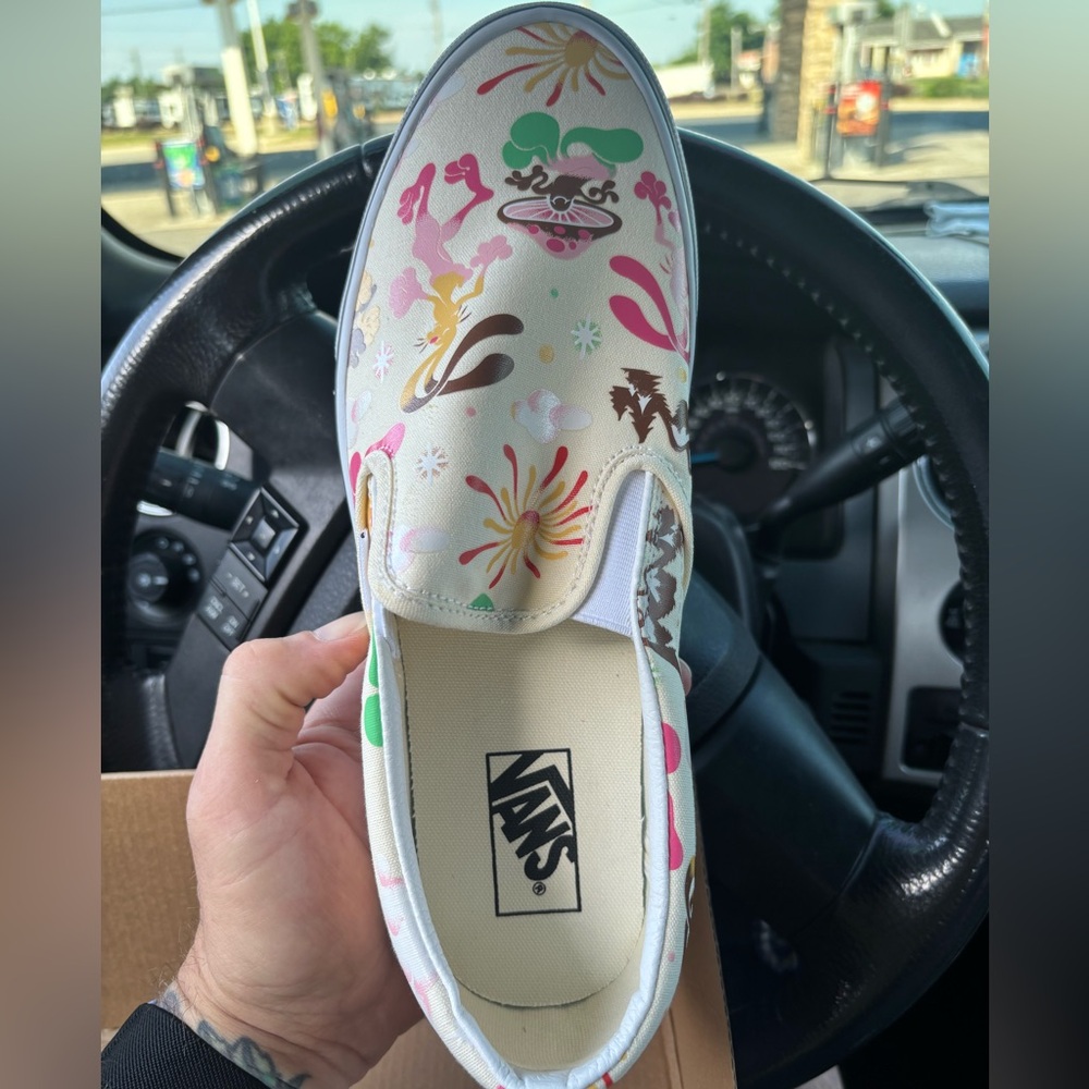 Vans Slip-On Shoes with Multicolor Graphic
